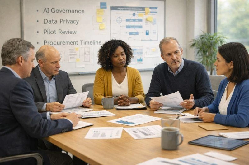 AI governance and data privacy meeting for a non-profit organization